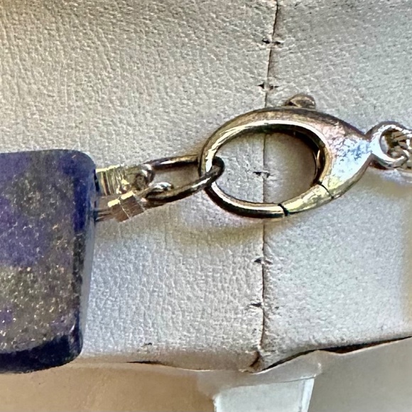 vintage gorgeous lapis lazuli collar with matching drop earrings - Picture 5 of 9